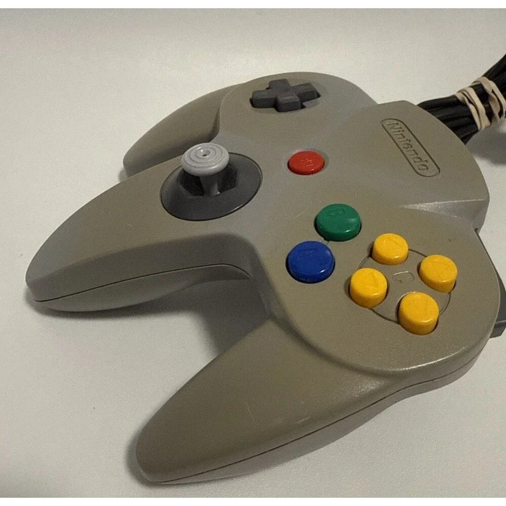 Nintendo 64 Solid Gray Controller NUS-005 Official N64 OEM Tested TIGHT STICK